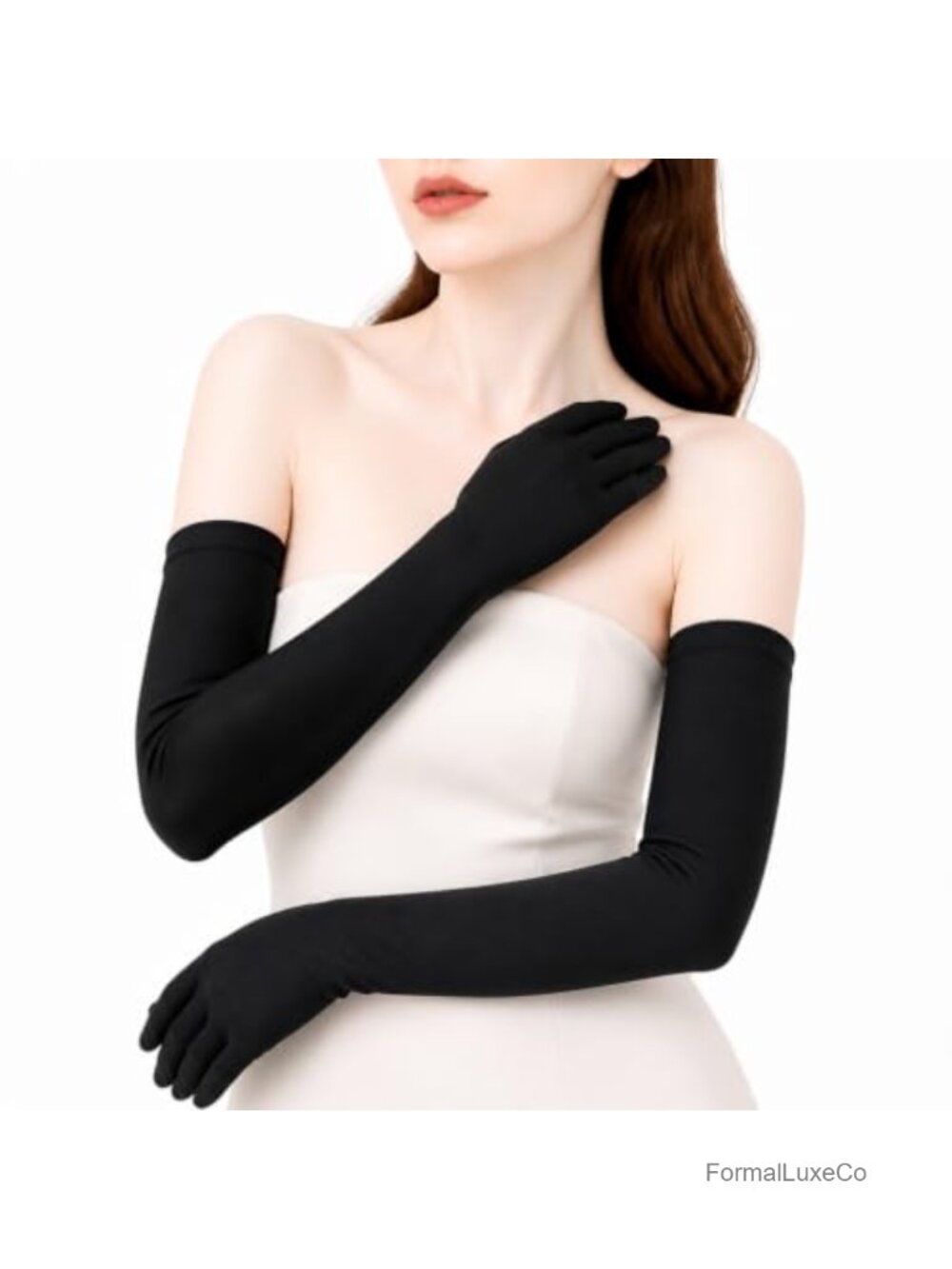 Long Opera Party Gloves Elastic Sun Protection Cosplay Elbow Length Matte